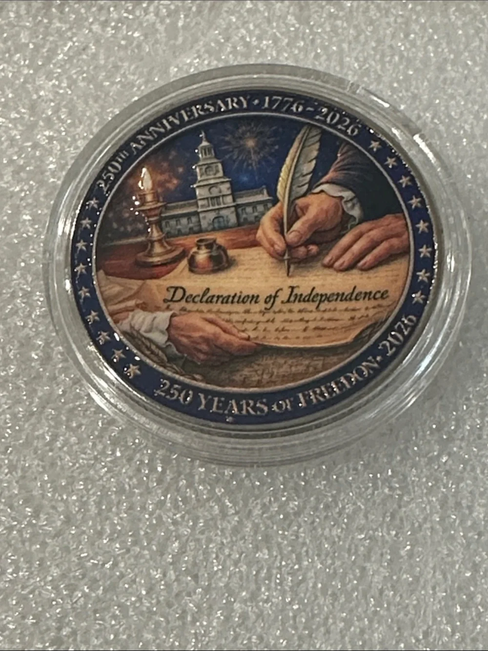 Declaration of Independence Commemorative Coin - Multi-Color
